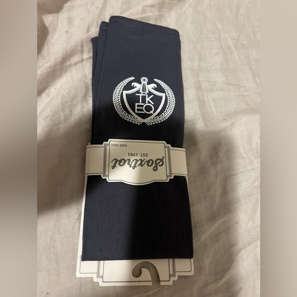 TKEQ | Equestrian crest boot socks | nickel | brand new - Picture 2 of 2